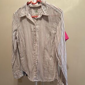 American Eagle Striped Button-Up Shirt